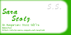sara stolz business card